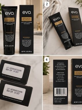 EVO Advanced Whitening Toothpaste – Peppermint | 3.5 oz | NEW | Bundle of 2